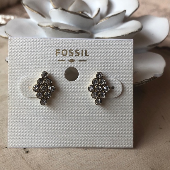 NWT FOSSIL GOLD STUD “recolors” EARRINGS!! - Picture 1 of 4